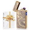 LcFun Electric USB Rechargeable Lighter, Windproof Plasma Dual Arc Lighter,