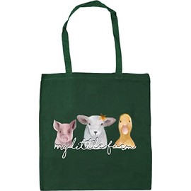 Hippowarehouse My little farm pig sheep duck watercolour animals Tote Shopping Gym Beach Bag 42cm x38cm, 10 litres