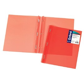 Oxford Duotang Plastic Report Cover, Letter Size, Vibrant Orange, 50-Sheet Capacity