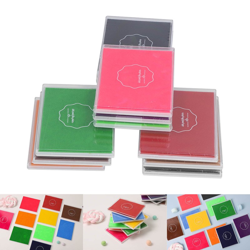 12Pcs Finger Ink Pads 12 Vivid Colors Easy to Clean