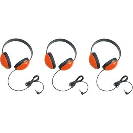 Califone 2800-RD Listening First Headphones in Red (Set of 3)