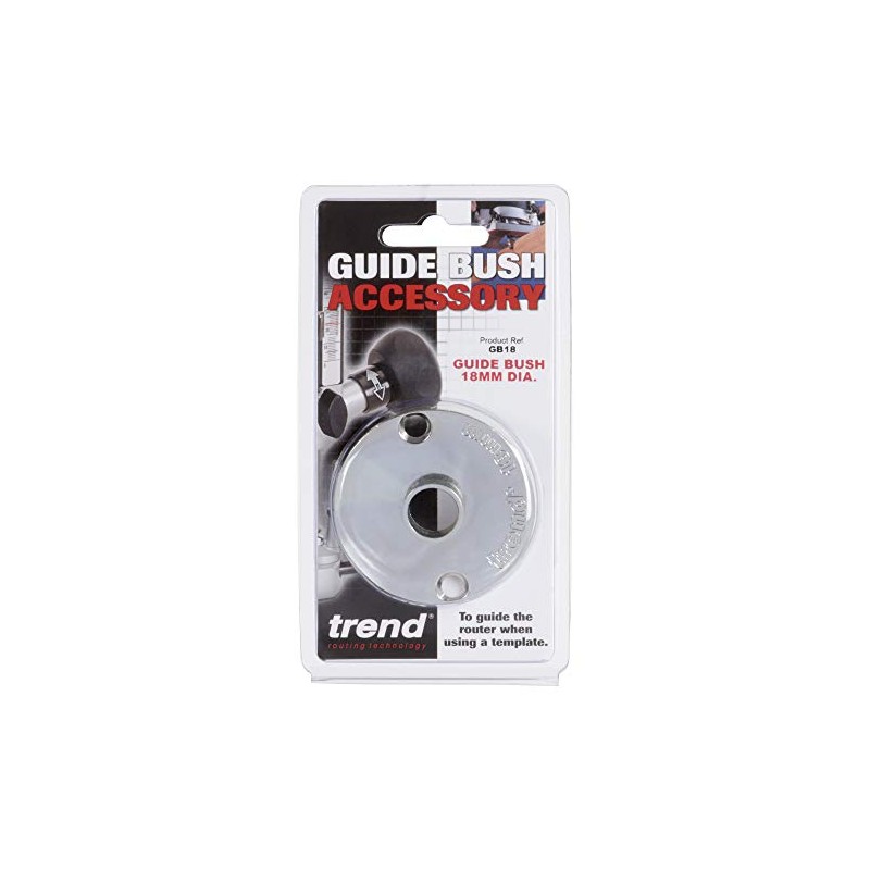 Trend Steel Guide Bush, 18mm Diameter, Euro Style Guides for