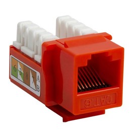 Cmple - Cat6 RJ45 Punch Down Keystone Jack - Orange