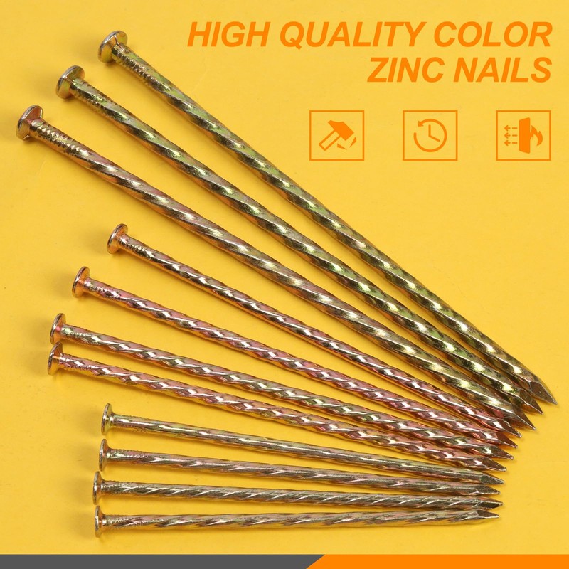 Rustark 40Pcs Artificial Turf Stakes Galvanized Metal Spiral Landscape Spikes