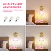 Eemmwet Tulip Wall Sconces Set of 2, Pink Glass Plug