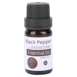 Kit de aceite de aromaterapia, inhibe bacterias, aceite de de plantas, refresca la mente para masaje, cuidado de la piel para bricolaje(Aceite esencial de pimienta negra)