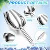 5 Pack 3/6/9/12/16 Ounce Stainless Steel Ice Scoop Mini Ice