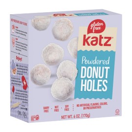 Katz Gluten Free Powdered Donut Holes | Dairy Free, Nut Free, Soy Free, Gluten Free | Kosher (1 Pack, 6 Ounce)