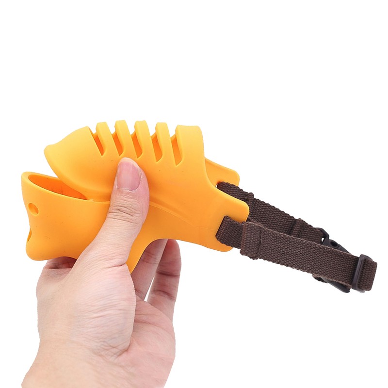 Dog Silicone Mouth Cover Bite and Bark Prevention Breathable Adjustable