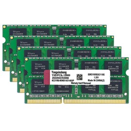 DDR3 / DDR3L 32GB Kit (8GBx4) Laptop RAM 1600MHz PC3L/PC3-12800 SODIMM Non-ECC Unbuffered 1.35V/1.5V 2Rx8 Dual Rank 204 Pin CL11 Notebook Computer Memory Upgrade Module(Green)