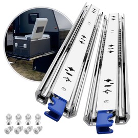 BAIDICE 1 Pair Heavy Duty Drawer Slides with Lock 18 20 22 24 26 28 30 32 34 36 38 40 Inch 250 lb Load Capacity Side Mount Full Extension Ball Bearing Rail, 22 inch