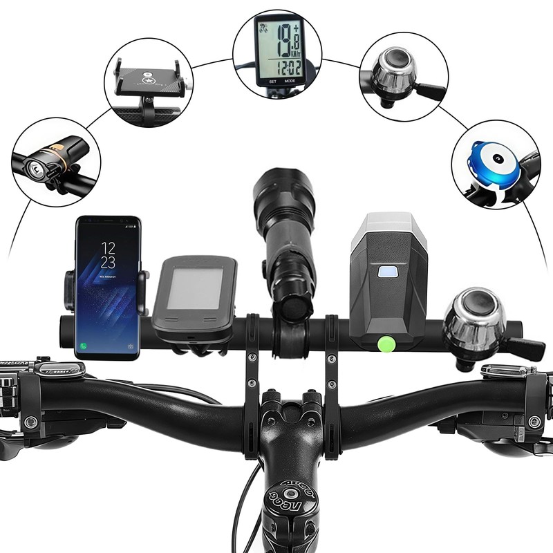 Aluminium Alloy Handlebar Extender, 30 cm Handlebar Extension Brackets, Bicycle
