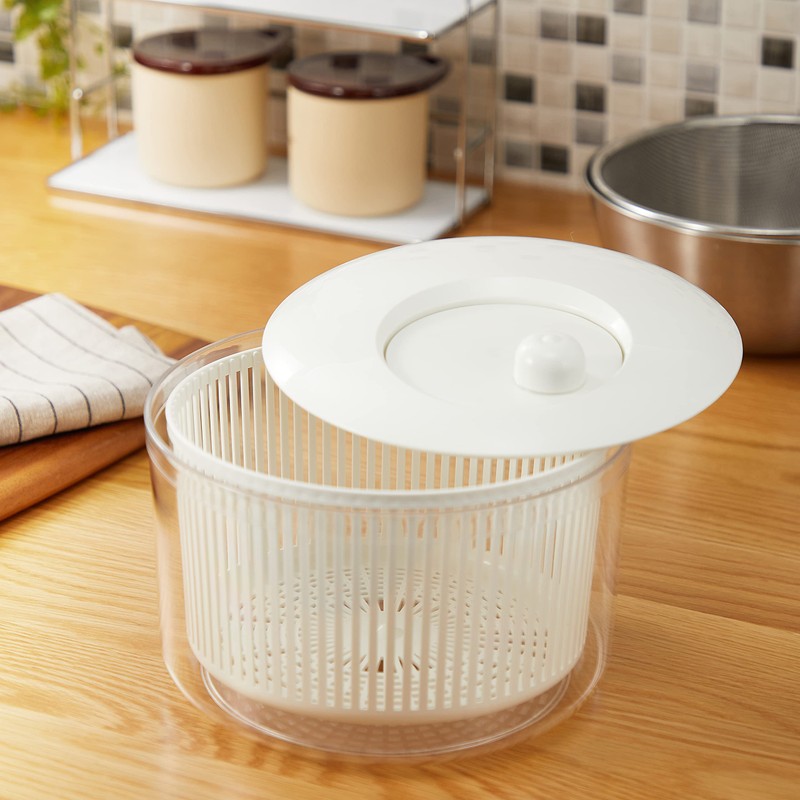 Yamaken Kogyo Vegetable Colander, Salad Spinner, Bari Bari Salad, M,