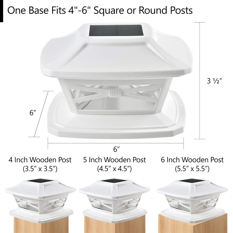 Davinci Lighting Flexfit Solar Outdoor Post Cap Lights - Includes