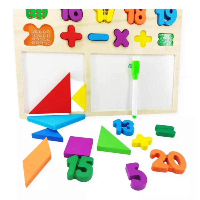 IDECOR Juguete Didáctico Números De Madera (1 Juego)