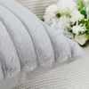 Madizz Set of 2 Faux Fur Plush Decorative Throw Pillow