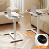 ROMOON Over Bed Table with Wheels, Height Adjustable Hospital Bedside