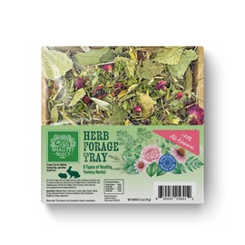 Herbal Forage Tray by Small Pet Select – Natural Treat with Grass, Parsley, Echinacea & Birch for Rabbits, Guinea Pigs & Other Small Pets