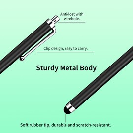 YITIAOXIAOYU 20 Pack Stylus Pen,Stylus Pen for Touchscreen High Precision and Sensitivity for Everyday Writing/Drawing,Universal Stylus Compatible with Touch Screens,Black