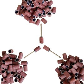 300pcs Sanding Bands #80#150#240 Coarse Meduim Fine Grit Professional for Acrylic Nail Drill Efile