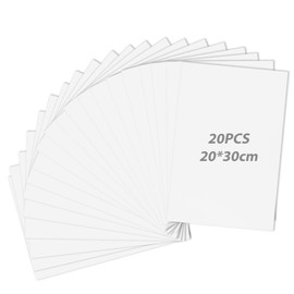 WIYETY Pack of 20 A4 Foam Boards: White Foam Boards, 5 mm Lightweight Foam Board, for DIY, Presentation, Art Exhibitions, Signage Displays, School Office Projects