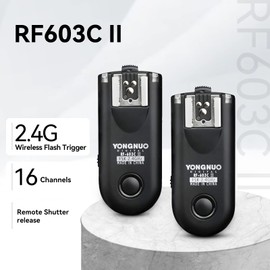 YONGNUO Wireless Shutter Release & Flash Trigger RF-603II C1 for Canon DSLR 1100D / 1000D / 600D / 550D / 500D / 450D / 400D / 350D / 300D / 60D/70D