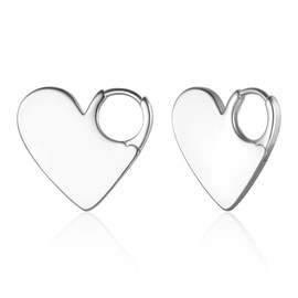 ALEXCRAFT Thick Hoop Earrings Gold Earrings Star Small Women's 14K Gold-Plated / Silver Earrings Gift for Women Girlfriend Mum Girls, Sterling Silver, No Gemstone