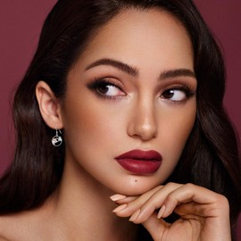 VENACOLY Elephant Earrings 925 Sterling Silver Butterfly Animal Earrings Elephant Jewellery Gifts for Girls Women, Sterling Silver, Moonstone