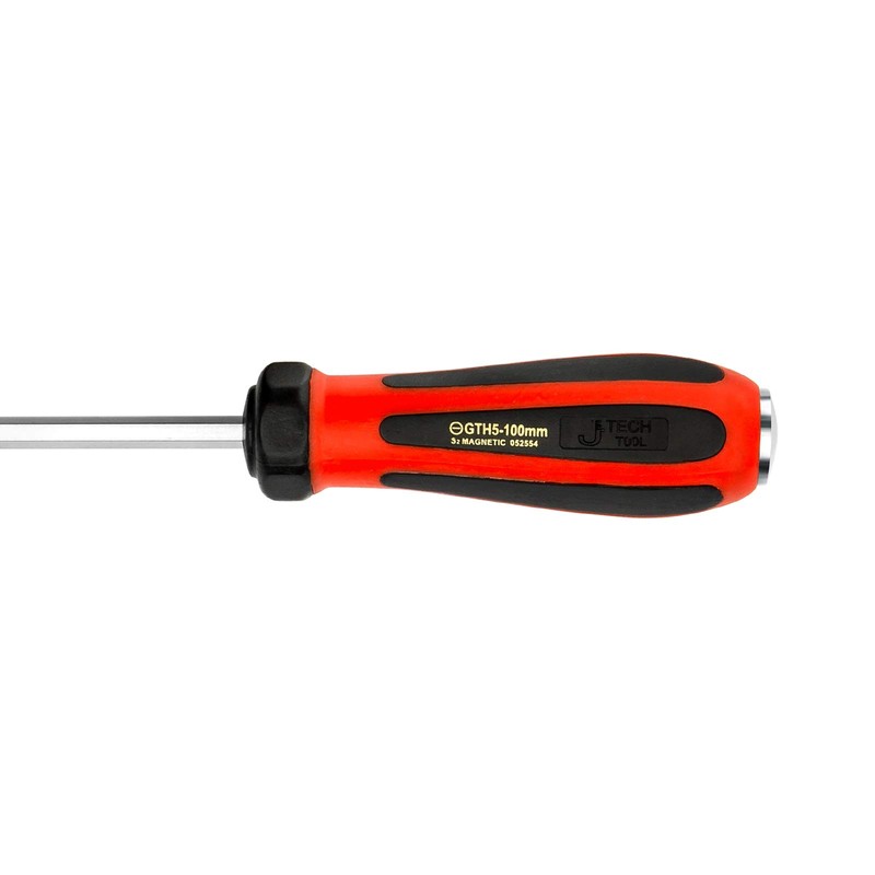 Jetech Striking Cap Go-Through Slotted Screwdriver, S2 Steel Flathead with