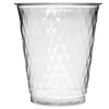DecorLine Elegant Clear Plastic Diamond Cups - 8 oz (Pack