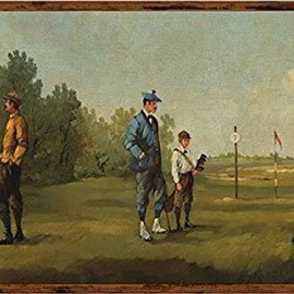 CONCORD WALLCOVERINGS ™ Wallpaper Border Vintage Style Golf Game, Colors Green Beige Grey, Size 7 Inches by 15 Feet GG54071B