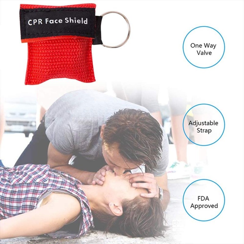 Yzpacc CPR Mask, Disposable CPR Shield Mask Emergency Mask with
