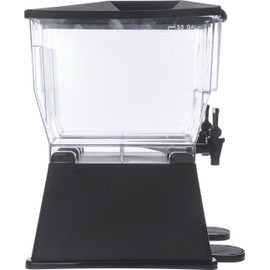 Carlisle FoodService Products Trimline Double Base Rectangular Drink Dispenser with Spigot for Catering, Parties, Restaurants, Polycarbonate (Pc), 3.5 Gallons, Black