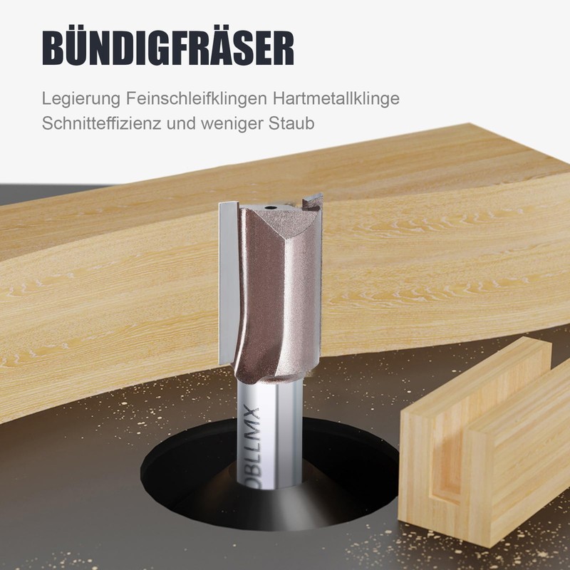 WOBLLMX 12 mm Shank Flush Cutter, Diameter 3 mm, Working