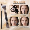 3pcs Nose Contour Brush Set, U-Shaped Sculpting Dual-End Nose Brushes