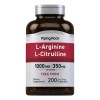 Arginina 1000mg Citrulina 350mg Con 200 Caps Hecho En Usa