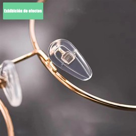 Almohadillas de nariz para gafas, almohadillas de silicona suave mejoradas, 5 pares de almohadillas de nariz para gafas de 15 mm, con 10 tornillos y microdestornillador