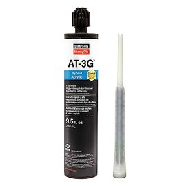 Simpson Strong-Tie AT3G10 AT-3G 9.5-oz. High-Strength Acrylic Anchoring Adhesive Cartridge w/Nozzle