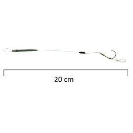 PRO FILSTAR Carp Fishing Combi Rig Fishing Hook Wide Gape N6, Fluorocarbon Leader 20 cm, Аnti Tangle Sleeve, Braiding Line - Pop Up Fishing Bait - Boilies Hair Rig - Carp Fishing Accessories - Carp