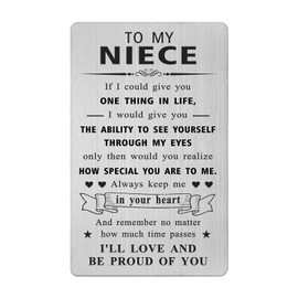 Gezxin Niece Insert Card- Niece Christmas Xmas Card Gifts from Auntie- My Favourite Niece Birthday Cards Adult- Niece Valentines Mother's Day Wedding Easter Presents