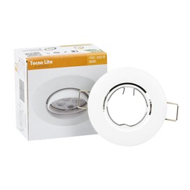 Tecnolite Lámpara Empotrado, Lámpara Empotrable, Dirigible, Base G4, Lámina de Acero, Color Blanco, 12 Volts,