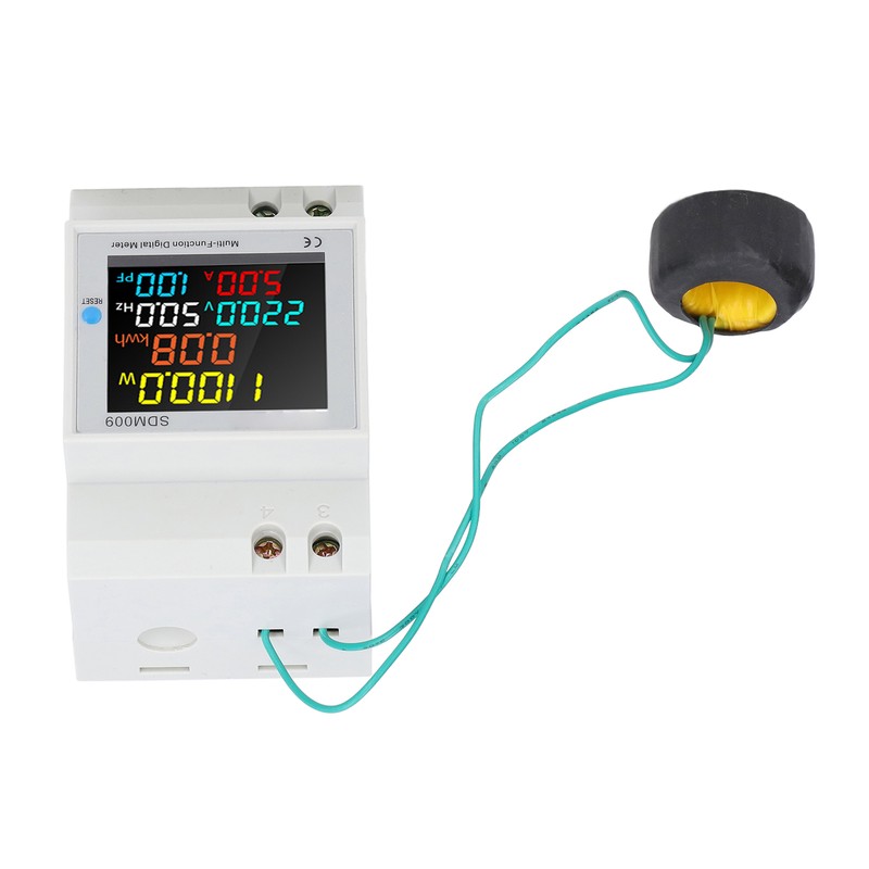 Single Phase Energy Meter Rail Frequency Power Factor Meters Multifunctional