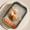 Cat Litter Box – Large Tidy Open Box with Scoop,