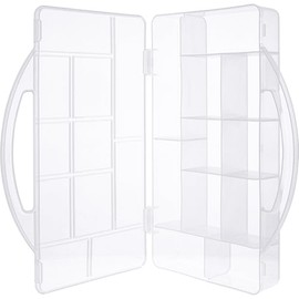 InLine Small Parts Box - 11 Compartments, Transparent Organiser for Screws & Accessories, with Clip Lid & Handle, Compact & Robust, 43009N