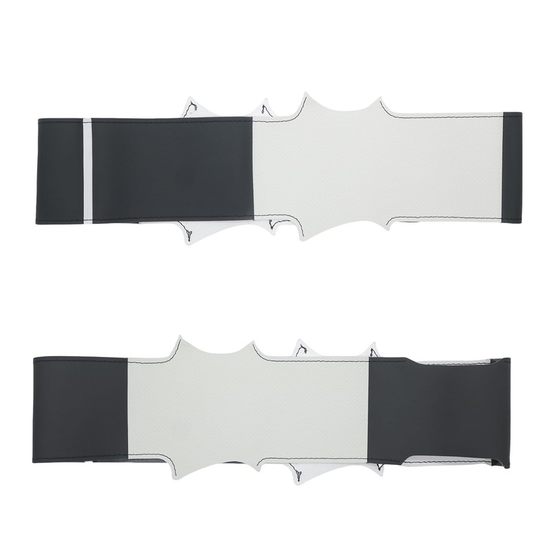 MEWANT DIY Stitched White Leather Steering Wheel Cover Wrap for