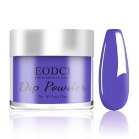 Nail Dip Powder Purple Blue Color, EODCI Dipping Powder French Nail Art Starter Manicure Salon DIY at Home, Odor-Free and Long-Lasting, No Needed Nail Lamp Curing, 1 Oz