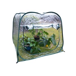 Zenport 4’x4’ Portable Pop-Up Greenhouse Large Indoor Outdoor Gardening Grow House with Zippered Roll-Up Window