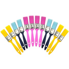 Genuine 12 Piece 1 inch Premium Multi Use SRT bristles Paint Brushes,Paint Brushes for Kids,Paint Brushes,Touch up Paint Brush,paintbrushes,Artist Paint Brush,Artist Paint Brushes,School,Office