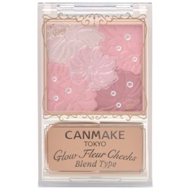 Canmake Glow Fleur Cheeks (Blend Type) B02 Rose Ballerina Cheek Gloss Highlight Sheer Matte 1 piece (x 1)