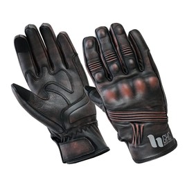 GHC SPORTSWEAR Leather Motorbike Gloves Hard for Men and Women, Full Finger Touchscreen/Breathable Motorbike Gloves for Motocross Racing BMX MTB Cycling,Climbing, Motocross etc-BLACK-XL